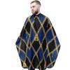Barber Capes, Waterproof Hair Resistant, Adjustable Snap Closure, Fits All Neck Sizes, Professional, Unisex (Navy Blue Cape) view 1