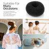 Hair Donut Bun Maker, Ring Style Bun, Chignon Hair Increase Doughnut Shaper for Thick and Long Hair (XX-Large, 5.5 Inch/Black) view 4