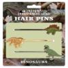 The Unemployed Philosophers Guild Dinosaurs Enamel Hair Pin Set - Set of 3 Pins: Stegosaurus, Triceratops, and Tyrannosaurus Rex view 1