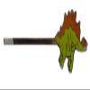 The Unemployed Philosophers Guild Dinosaurs Enamel Hair Pin Set - Set of 3 Pins: Stegosaurus, Triceratops, and Tyrannosaurus Rex view 2