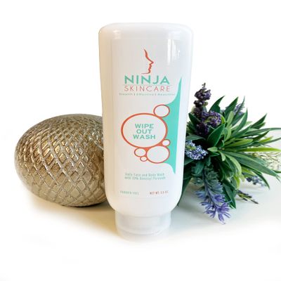 Ninja Skincare 10% Benzoyl Peroxide Medication Wipe out Wash For Acne Paraben-Free: The Strongest Topical Treatment for Clearer Skin