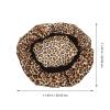 Beavorty 3pcs Satin Wide Rim Hair Bonnet for Women Comfortable Sleep Cap Multi-functional Chemo Hat Shower Cap Housework Essential Leopard view 2