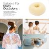 Hair Donut Ring Style Bun Maker, 2PCS Chignon Doughnut Shaper for Short and Thin Hair (3 Inch/Beige) view 2