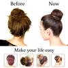 Hair Donut Ring Style Bun Maker, 2PCS Chignon Doughnut Shaper for Short and Thin Hair (3 Inch/Beige) view 4