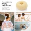 Hair Donut Bun Maker Blonde, Ring Style Bun, Chignon Hair Increase Doughnut Shaper for Thick and Long Hair (XX-Large, 5.5 Inch/Beige) view 4