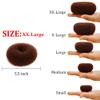 Hair Donut Bun Maker, Ring Style Bun, Chignon Hair Increase Doughnut Shaper for Thick and Long Hair (XX-Large, 5.5 Inch/Brown) view 2