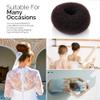 Hair Donut Bun Maker, Ring Style Bun, Chignon Hair Increase Doughnut Shaper for Thick and Long Hair (XX-Large, 5.5 Inch/Brown) view 4