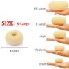 TwistyTieLB Hair Bun Maker, 2PCS X-Large 4.5 Inch Beige Ring Style Bun, Chignon Hair Large Doughnut Shaper for Thick and Long Hair view 2