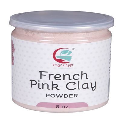 Pink Clay/Rose Clay Powder for Soap Making | 8 Oz | Fine, Gentle and Soothing Clay for Face Masks, Soaps and More | by Yogi's Gift