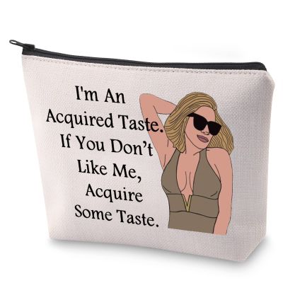 BLUPARK RHONY Inspired Gift I'm An Acquired Taste Makeup Bag Real Housewife Gift (Acquired Taste)