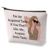 BLUPARK RHONY Inspired Gift I'm An Acquired Taste Makeup Bag Real Housewife Gift (Acquired Taste) view 1