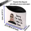 BLUPARK RHONY Inspired Gift Sorry I'm Late I Was In Glam Makeup Bag Real Housewives Gift (I Was In Glam) view 2