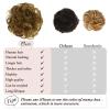 RUWISS Messy Bun Hair Piece Human Hair Messy Rose Bun Hair Buns Hair Piece for Women Scrunchies Updo Bun Extension Ponytail (Brown with Warm Blonde Highlights) view 3