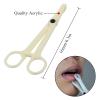 Piercing Clamps - Autdor 25Pcs Piercing Forceps Rounded Slotted Disposable Piercing Clamps Septum Forceps for Lip Navel Tongue Belly Ear Nose Piercing Kit Piercing Tools view 2