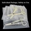 Piercing Clamps - Autdor 25Pcs Piercing Forceps Rounded Slotted Disposable Piercing Clamps Septum Forceps for Lip Navel Tongue Belly Ear Nose Piercing Kit Piercing Tools view 3