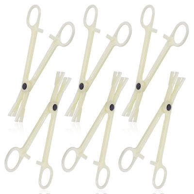 Piercing Clamps - Autdor 25Pcs Piercing Forceps Triangle Slotted Disposable Piercing Clamps Septum Forceps for Lip Navel Tongue Belly Ear Nose Piercing Kit Piercing Tools