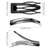 40 Pieces Snap Hair Clips Grip Hair Metal Barrettes for Women Snap Double Clip Pins Accessories for Women Making Salon(Black, Dark, Red, Green) view 2
