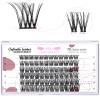 Cluster Lashes 72 Pcs Lash Clusters 2 in 1 DIY Eyelash Extension Individual Cluster Eyelashes Crush Style Self-Application Fluffy Super Thin Band Reusable Soft & Comfortable(Crush-D-10-16mix) view 1