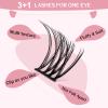 Cluster Lashes 72 Pcs Lash Clusters 2 in 1 DIY Eyelash Extension Individual Cluster Eyelashes Crush Style Self-Application Fluffy Super Thin Band Reusable Soft & Comfortable(Crush-D-10-16mix) view 2