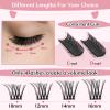 Cluster Lashes 72 Pcs Lash Clusters 2 in 1 DIY Eyelash Extension Individual Cluster Eyelashes Crush Style Self-Application Fluffy Super Thin Band Reusable Soft & Comfortable(Crush-D-10-16mix) view 3