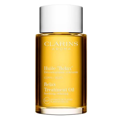 Clarins Relax Body Treatment Oil | Relaxes, Moisturizes and Soothes Aching Muscles | Relieves Stress and Fatigue | Nourished & Comfortable Skin After The First Use* | Natural 100% Plant Extracts