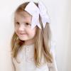 2PCS 8" Jumbo Cheer Bow Clip with Tails, Oaoleer Large Cheerleading Hair Bows for Girls Teen Softball Cheerleader Outfit Uniform (White) view 4