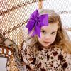 2PCS 8" Jumbo Cheer Bow Clip with Tails, Oaoleer Large Cheerleading Hair Bows for Girls Teen Softball Cheerleader Outfit Uniform (Dark Purple) view 3