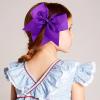 2PCS 8" Jumbo Cheer Bow Clip with Tails, Oaoleer Large Cheerleading Hair Bows for Girls Teen Softball Cheerleader Outfit Uniform (Dark Purple) view 4
