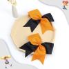 2PCS 8" Jumbo Cheer Bow Clip with Tails, Oaoleer Large Cheerleading Hair Bows for Girls Teen Softball Cheerleader Outfit Uniform (Orange/Black) view 4