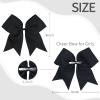 2PCS 8" Jumbo Cheer Bow Clip with Tails, Oaoleer Large Cheerleading Hair Bows for Girls Teen Softball Cheerleader Outfit Uniform (Black) view 2