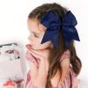 2PCS 8" Jumbo Cheer Bow Clip with Tails, Oaoleer Large Cheerleading Hair Bows for Girls Teen Softball Cheerleader Outfit Uniform (Navy) view 4