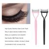 4pcs Eyelash Separator, Stainless Steel Teeth Cosmetic Brush Portable Mascara Lash Definer with Comb Cover view 3