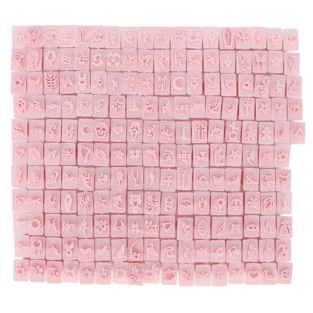 Yinhing Nail Stampers, Nail Art Stamper, 192pcs 3D Nail Art Stamper, Different Patterns Clear Lines Manicure Stamping Tools for Nail Salon