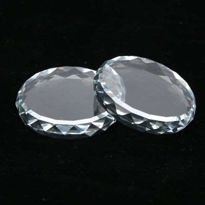 2Pcs Nail Art Palettes, Manicures DIY Color Mixing Toning Glass False Eyelash Glue Hold Tools Beauty Makeup Glass Pallet