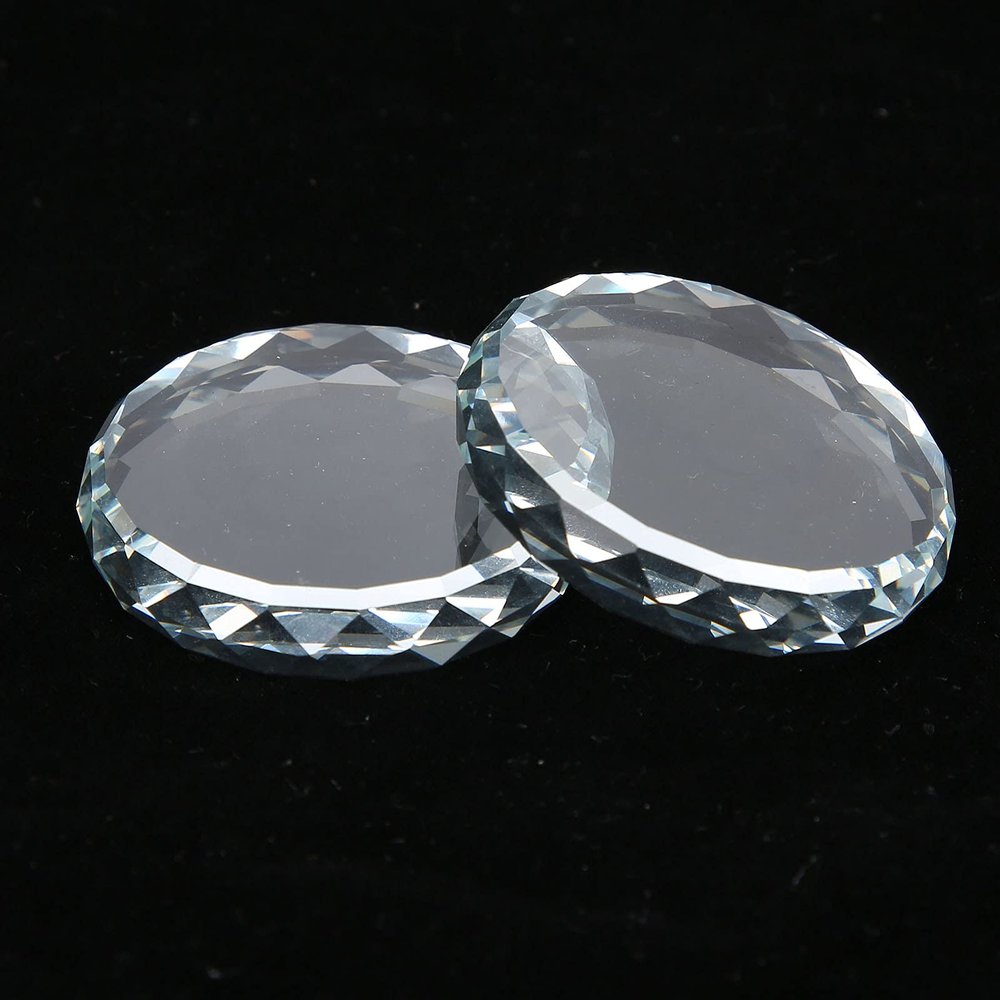 2Pcs Nail Art Palettes, Manicures DIY Color Mixing Toning Glass False Eyelash Glue Hold Tools Beauty Makeup Glass Pallet