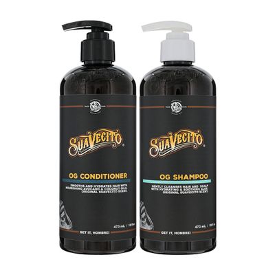 OG Shampoo & Conditioner Set 16 oz Pump Bottle with Provitamin B5, Natural Oils To Fortify & Restore Damaged Hair, Gently Cleanses Conditions Soothes & Hydrates, Sulfate Free Works On All Hair Types