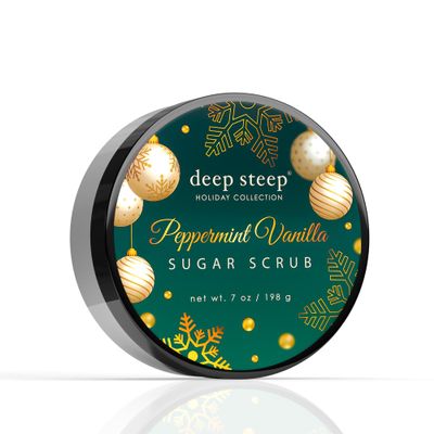 Deep Steep Holiday Sugar Scrub- Winter Collection (Peppermint Vanilla)