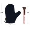2 Pack Self Tanning Mitt Applicator Kit Set, Self Tanning Glove and Self Tanner Flat Top Brush, Tan Applicator for Sunless Self Tan (Black) view 4