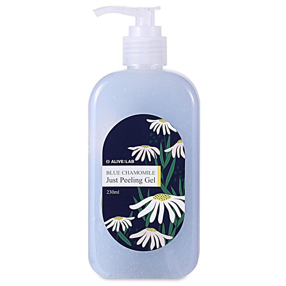 ALIVELAB Blue Chamomile Just Peeling Gel for Face  Exfoliating Gel with Natural Cellulose for Dead Skin Removal  Softening, Hydrating  Suitable for Sensitive Skin (7.8 fl.oz)