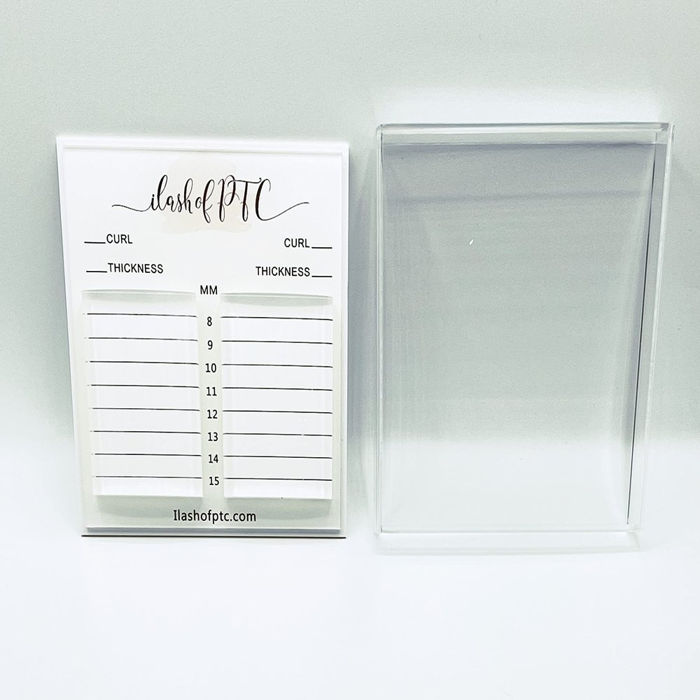 ACRYLIC LASH HOLDER W/COVER DOUBLE