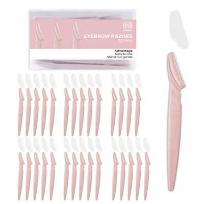 MoHern Dermaplaning Tool for Face, 30 Pcs Dermaplane Razor for Face, Multipurpose Face Razors for Women and Men, Pink