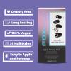 Foxology Semi Cured Gel Nail Strips Kit, Vegan & Cruelty Free, Glossy Black Cat Paw Print Design, Includes 30 Nail Strips, Top Coat, Prep Pad, Cuticle Stick, Nail File, MEOW, 1 Count view 4