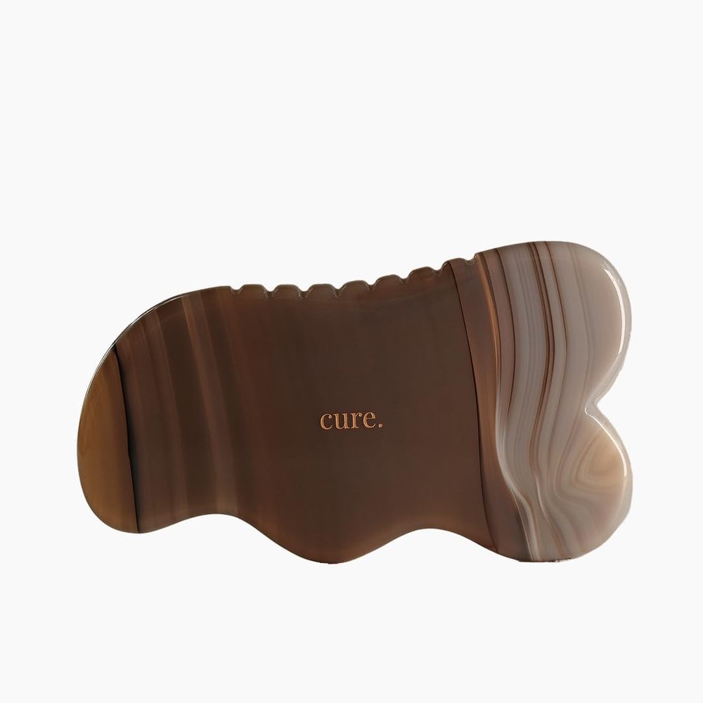cure. Natural Agate Gua Sha Premium Facial & Body Massage Tool for Lifting, Toning & Sculpting