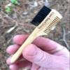 2-in-1 Pocket Sapling Mustache Brush & Comb (2-Pack) from Green Beard Grmng - Boar Bristle & Bamboo view 3