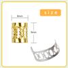 100 Pcs Dreadlocks Beads Metal Hair Cuffs Hair Braiding Rings Braid Clips for Women Hair Accessories (Gold and Silver) view 2