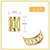 100 Pcs Dreadlocks Beads Metal Hair Cuffs Hair Braiding Rings Braid Clips for Women Hair Accessories (Gold) view 2