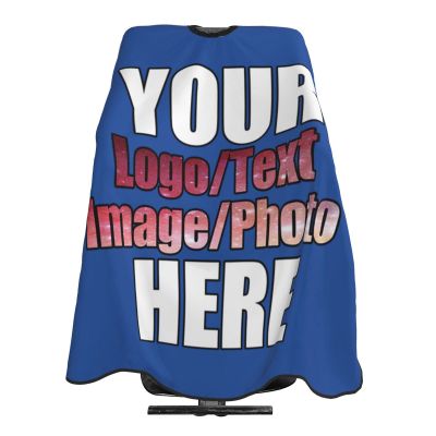 JCETUNO Personalized Waterproof Barber Cape, Professional Salon Cape For Men, Unisex Hair Cutting Cape With Adjustable Neck Size, Royal Blue Apron 66x55in