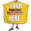 JCETUNO Personalized Waterproof Barber Cape, Professional Salon Cape For Men, Unisex Hair Cutting Cape With Adjustable Neck Size, Orange Yellow Apron 39x47in view 1
