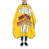 JCETUNO Personalized Waterproof Barber Cape, Professional Salon Cape For Men, Unisex Hair Cutting Cape With Adjustable Neck Size, Orange Yellow Apron 39x47in view 2