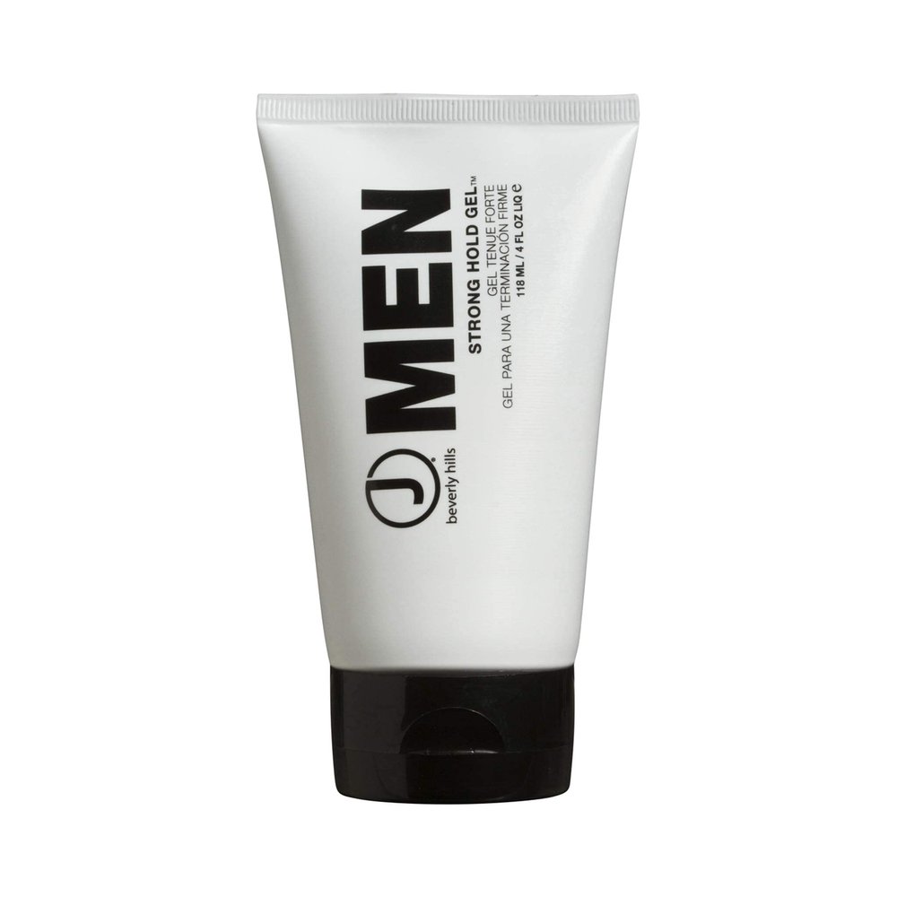 J Beverly Hills Men's Strong Hold Hair Gel with Aloe Vera for Promoting Hair Growth, (4 Oz)